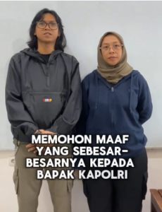 Tangkapan layar video klarifikasi personel Band Sukatani dari akun instagram @sukatani.band